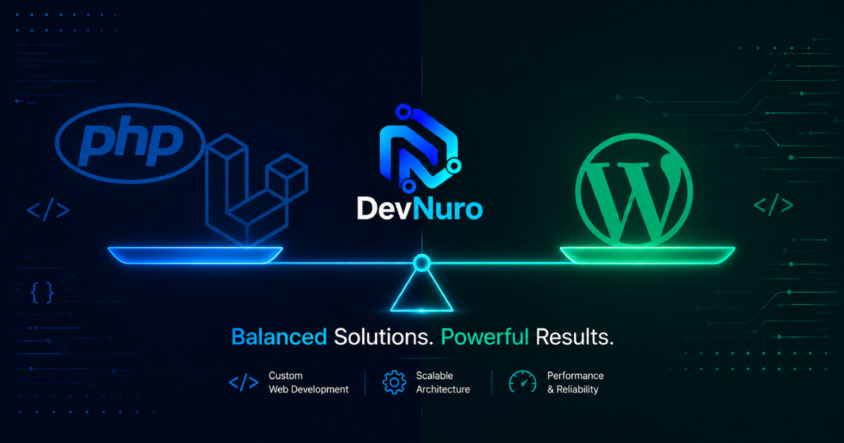 Laravel vs WordPress comparison for business automation